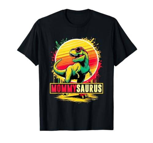Mommysaurus T Rex Dinosaur Mommy Saurus Gafas de sol coloridas Camiseta