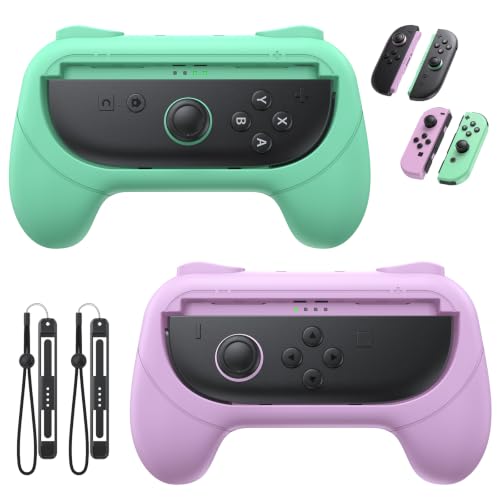 Image of FASTSNAIL Switch Controller Grips for Nintendo Switch 2 /1 /OLED for Joy-Con | Switch Joypad Holder Handle Kit, Wear-Resistant & Anti-Slip, Ergonomic Design, Switch Grip for Joycon 2 /1 Accessories, 2 Pack