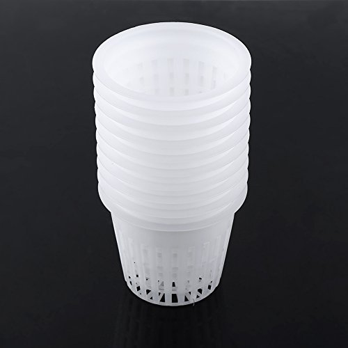 KIMISS Hydroponic Plant Net Cup Baskets 10pcs Heavy Duty Mesh Pots for Indoor Plant Growing Potting Solution for Hydroponics