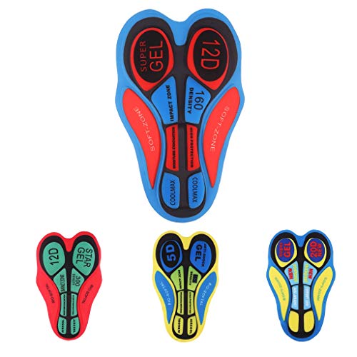 #N/a 4 Unidades Calções de Ciclismo à Prova de Choque em Gel Macio E Almofadas com Almofada Acessóri