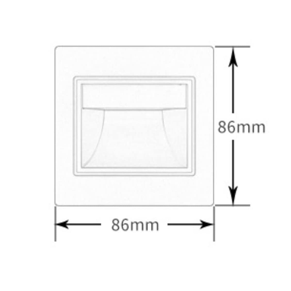 Dreamworth 6-Pack LED Corner Wall Lamp 85-265V Embedded LED Stairs Step Night Light LED Stair Wall Lighting for Hallway, Stairs, Closet