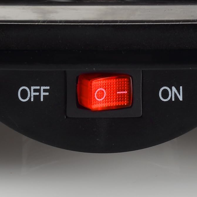 Close-up of the ON/OFF switch