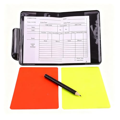 Kit drapeaux d'arbitre de football matériel cartons et sifflet - 6