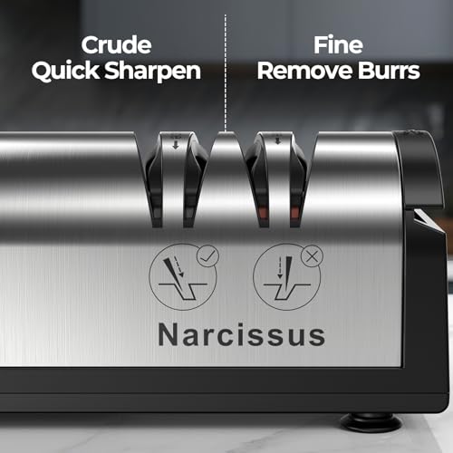 image for Narcissus Knife Sharpener, Professional 2 Stage Electric Knife Sharpen