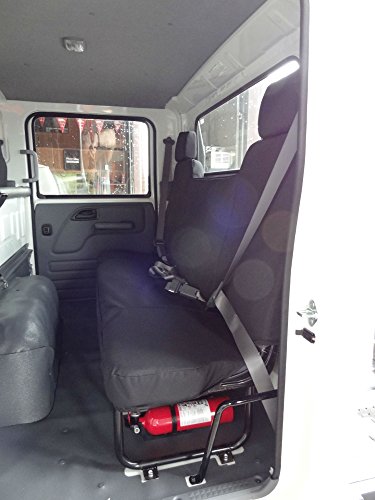 Isuzu NPR Heavy-Duty Waterproof Seat Covers in Endura Fabric (Rear Solid Bench Seat, Gray)