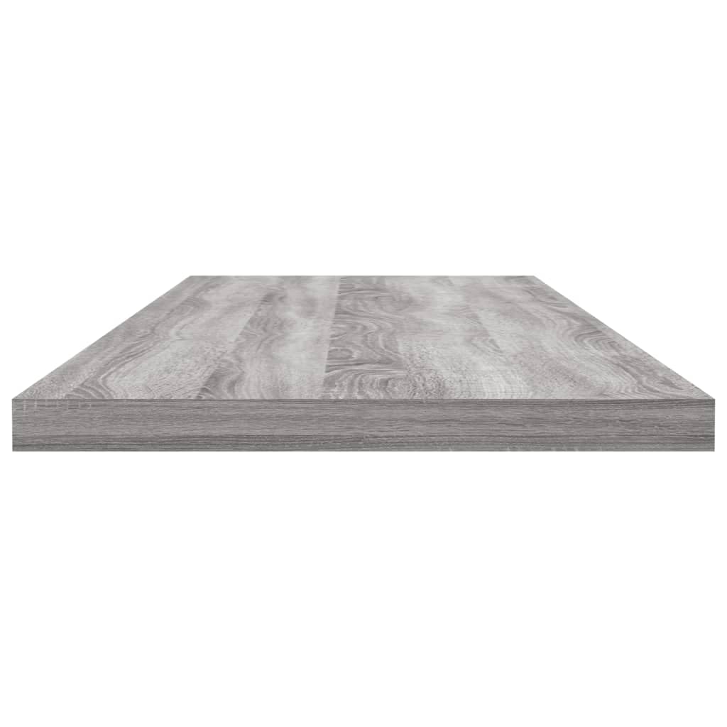Wandregale 4 STK. Grau Sonoma 80x20x1,5 cm Holzwerkstoff, multifunktionales Regalsystem für Wohnzimmer Büro Kinderzimmer, Flexibles Steckregal zur Aufbewahrung und Ordnung