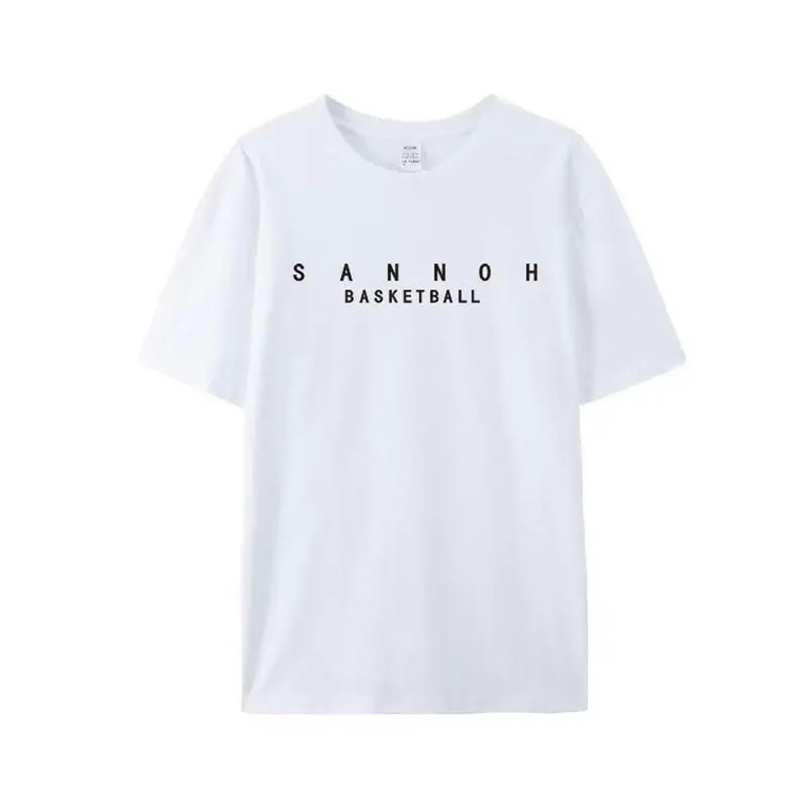 T-shirt homme imprimé maître de basket-ball blanc YOURNAME