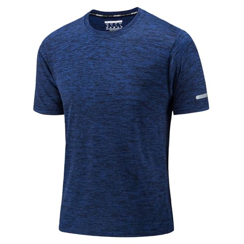 KEFITEVD Funktionsshirt Herren Sport Shirt Atmungsaktiv Fahrrad Tshirt Fitness Shirt Yoga Workout Activewear