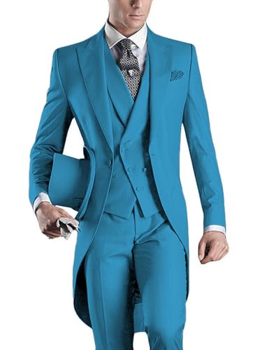 Men's 3 Pieces Suit Slim Fit Tuxedos Groomsmen Blazer Jacket Vest Pants3