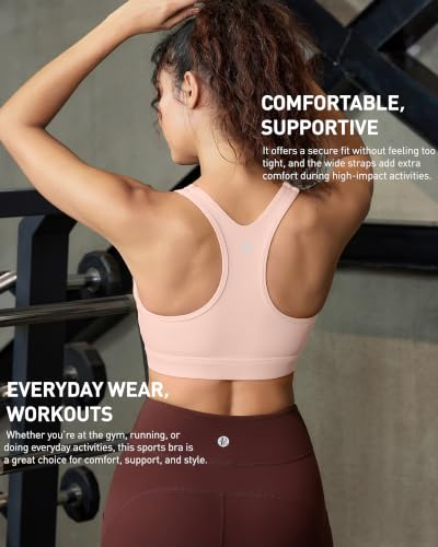 Image of RUNNING GIRL High Impact Sports Bra,Racerback Sports Bras for Women High Support Molded Cup Workout Bra with Sewn in Pads