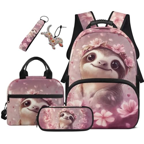 Sac à dos enfants COEQINE cadeau rentrée maternelle paresseux rose