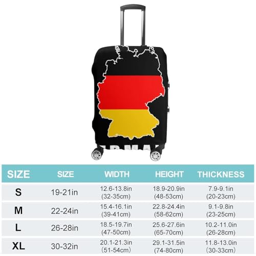 Germany German Map Flag Luggage Covers Washable Travel Suitcase Cover Elastic Baggage Protector2
