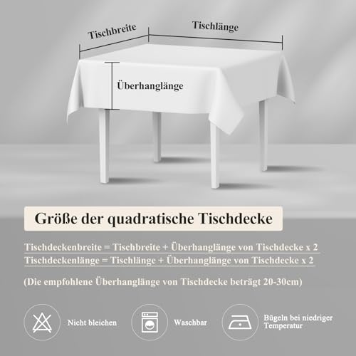 AooHome Tischdecke Abwaschbar, Hellgrau Tischdecken 135x180cm Leinen-Optik Tischtuch aus Polyester Wasserabweisend mit Lotuseffekt, Dauerhaft Kratzfest für Wohnzimmer, Esszimmer, Balkon, Garten