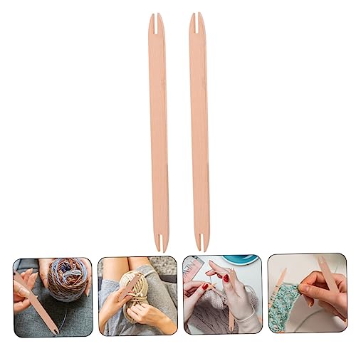 JEWEDECO Long Shuttle Weaving Weaving Tool Wooden Shuttle Knitting Stick Shuttles for Tapestry Sweater Craft