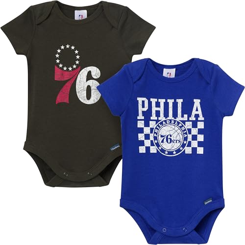Image of Gerber Baby NBA Boys & Girls 2-Pack Short Sleeve Onesie Bodysuits