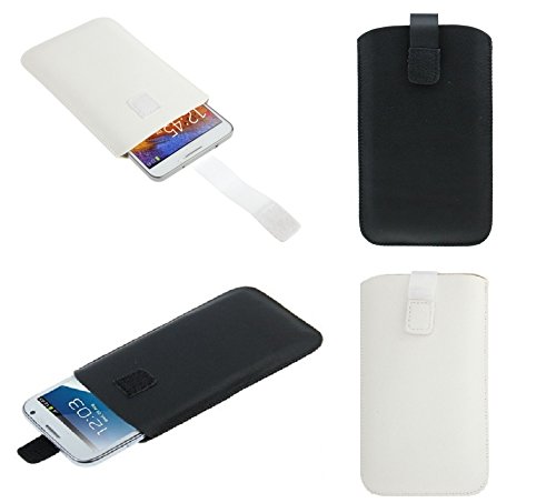 DFV mobile - Étui en Simili-Cuir Souple Synthétique avec Fermeture et l'extraction de la Boucle Compatible avec LG Optimus g Pro - Noire