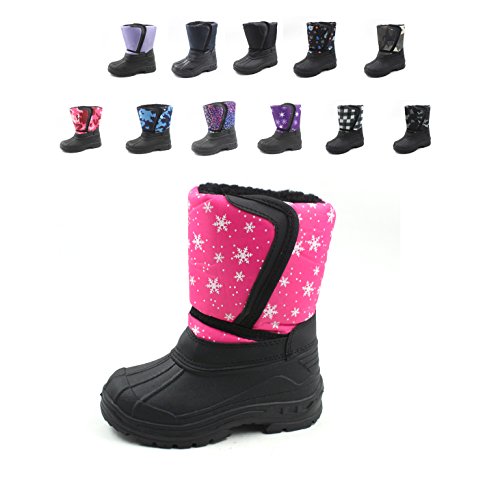 SkaDoo Cold Weather Snow Boot 1319 Pink Snowflakes Size 10