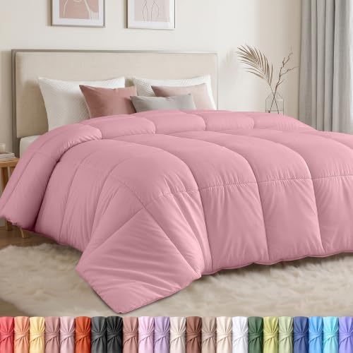 Image of Utopia Bedding Duvet Insert, Comforter King Size 90 x 102 Inches, Pink