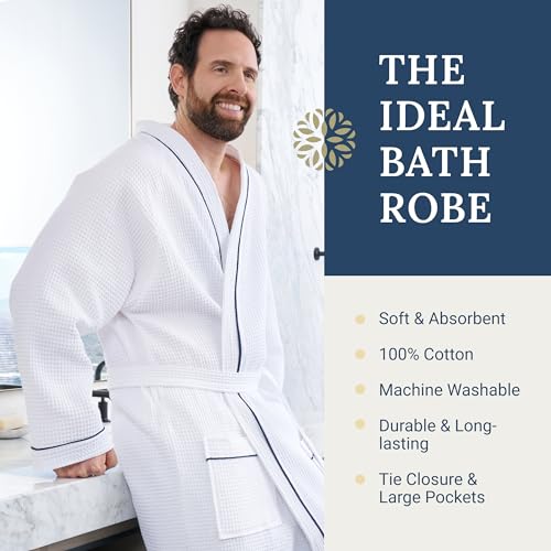 Image of Kaufman Waffle Robes | Personalized & Monogramed | Unisex 100% Cotton Soft Luxury Bathrobes for Men & Women, Spa & Hotel