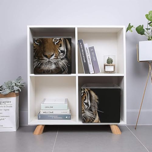 Cube de rangement pliable tigre boîte de rangement avec poignée - 6