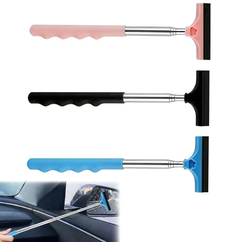 3 Piezas Essuie-Glace De RéTroviseur De Voiture, Raclette à Vitre Professionnelle pour Voitures, Mini Raclette Vitre Voiture, Elle Peut S'éTirer Jusqu'à 65...