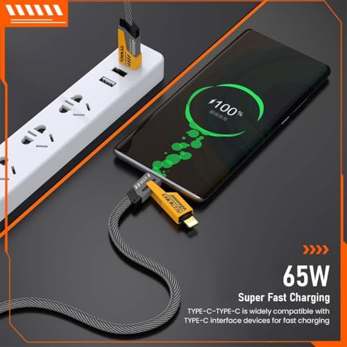 Image of 4in 1 Charging Cable, All in One Charger With USB C Type Cable Fast Charging, Type A Charger Cable, Charger Wire, Mobile Charger Cable, 3 in 1 Charging Cable Fast Charging for Home, Office & Travel