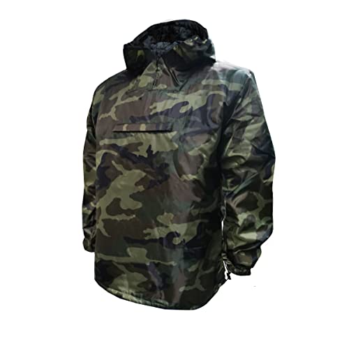 トオケミ(TOHKEMI) FM COLOR WR 撥水加工 メンズ 男性用 防寒ウェア ジャケット アウター ウィンドブレーカー 上着 総キルト ヤッケ (オール中綿 #7000) (アウトドア 作業 ワーキング 用) (L, 迷彩グリーン)