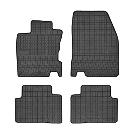 DBS Alfombrillas de Coche de Goma - A Medida - Alfombrillas para Coche - 4 uds. - Goma Inodora - Antideslizante - Contorno Elevado - 1765900