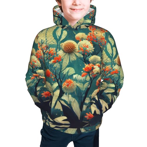 Flowers Underwater Kid Hoodies Boys Sweatshirts Girls Pullover with Pocket3