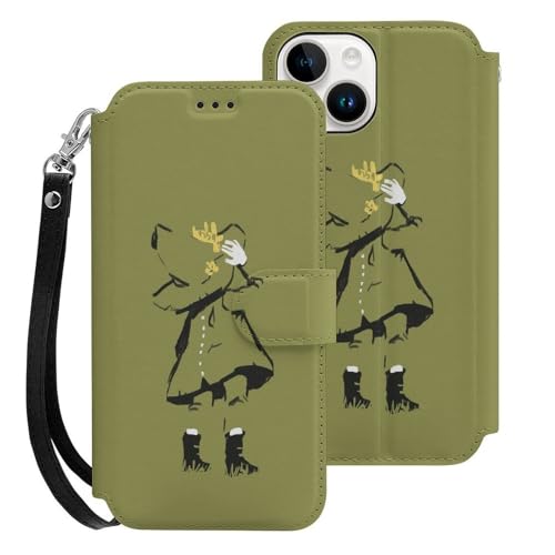 iPhone15用ケース手帳型 ムーミン スナフキン あいふぉん15 携帯カバー 財布型 耐衝撃 全面保護 カード収納 スタンド機能 手触りが良い 人気 キャラクター 可愛い アイホン15カバー