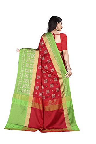 Image of OM SAI LATEST CREATION Soft Cotton & Silk Saree For Women Banarasi Saree Under 399 2021 Beautiful For Women saree