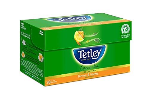 Tetley Green Tea Lemon and Honey 100 with Tea Chest Free