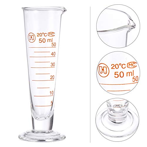 VILLCASE Cpde MediçãCônicde VidrCpMedidr GraduadCpde BilicatCilindGraduads Dispsitivde Experiência Q