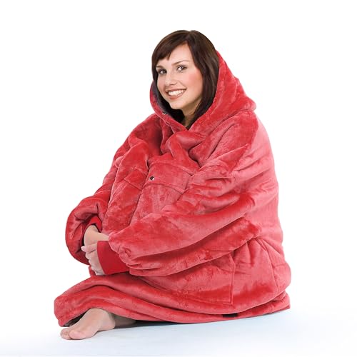 Image of Catalonia Oversized Hoodie Blanket Sweatshirt, Comfortable Sherpa Giant Pullover with Large Front Pocket for Adults Men Women Teenagers Wife Girlfriend