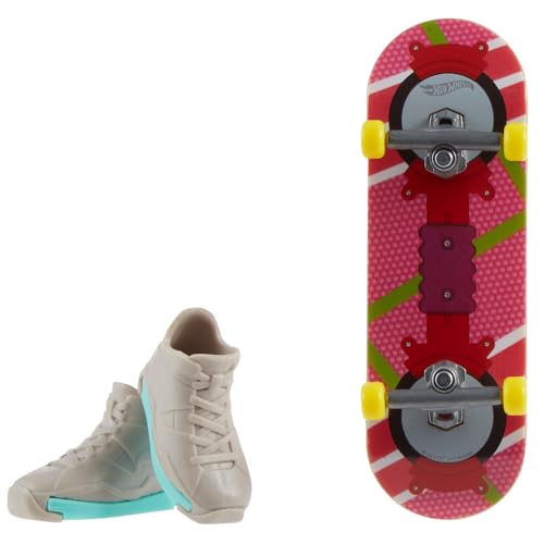 Hot Wheels Mini Skateboard avec Chaussures, idée cadeau originale de 10 cm pour enfants