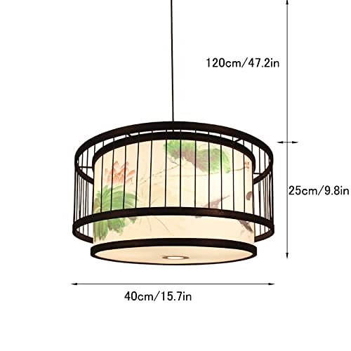 Suspension bambou vintage E27 : la solution pour un salon sombre - 2
