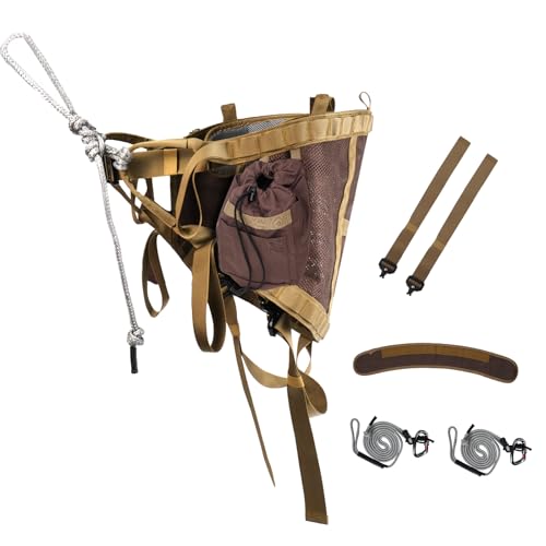 xxiaojun Tree Saddle Hunting Kit, Lightweight Packable Comfortable Hunting Tree Saddle,Adjustable...