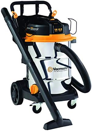 Vacmaster - Beast Professional Series 14 Gal. 6.5 HP Steel Tank Wet/Dry Vac with Cart (VJE1412SW0201)