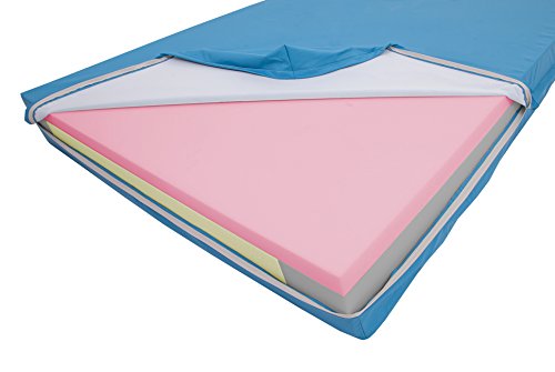 Visco-Matratze „ComfoLag Pro“ mit Mobilisationsrand und Inkontinenzbezug (Größe: 198 x 88 x 14 cm)