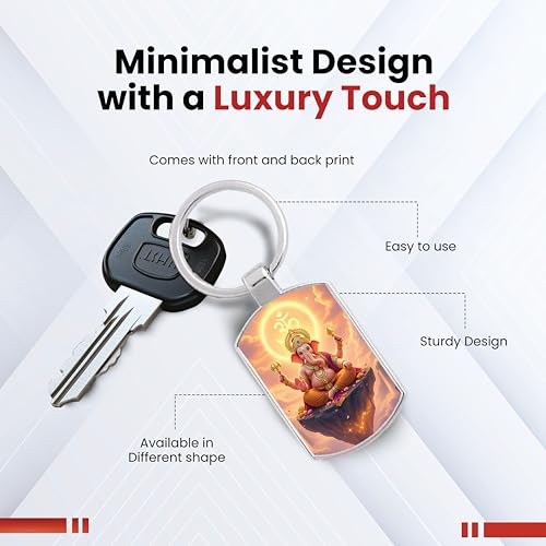 Image of Premium Printed Metal Keychain for Men & Women | High-Definition Artwork Print | Durable Key Ring for Car, Bike, Home & Office Keys | Stylish Decorative Key Holder Gift