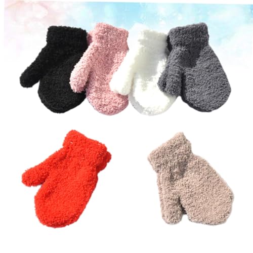 Didiseaon Kids Winter Gloves 6 Pairs Full Cover Snow Mittens Hand Protection for Girls Boys4