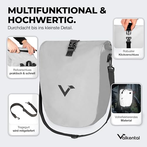 Valkental Gepäckträgertasche, Wasserdicht & Abschließbar – Ansicht 4