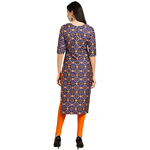 Image of Pinkmint Women's Crepe Digital Print Straight Kurta