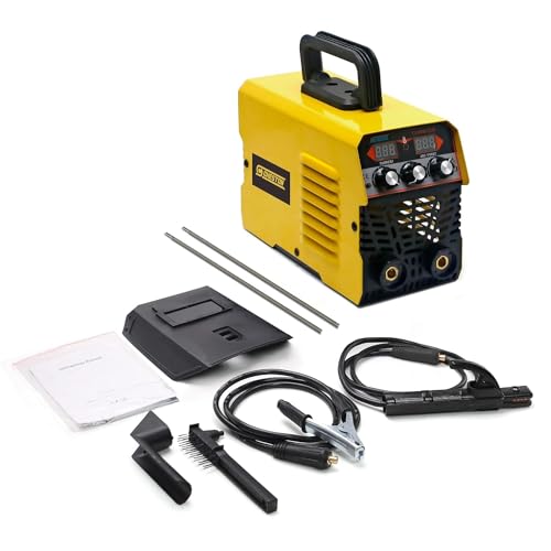 Cheston 238A Inverter Welding Machine: IGBT Technology | Digital Display | Hot Start & Anti-Stick Function | With Accessories - 2 Welding Rods, Face Shield | For Steel, Aluminium, and Other Metals
