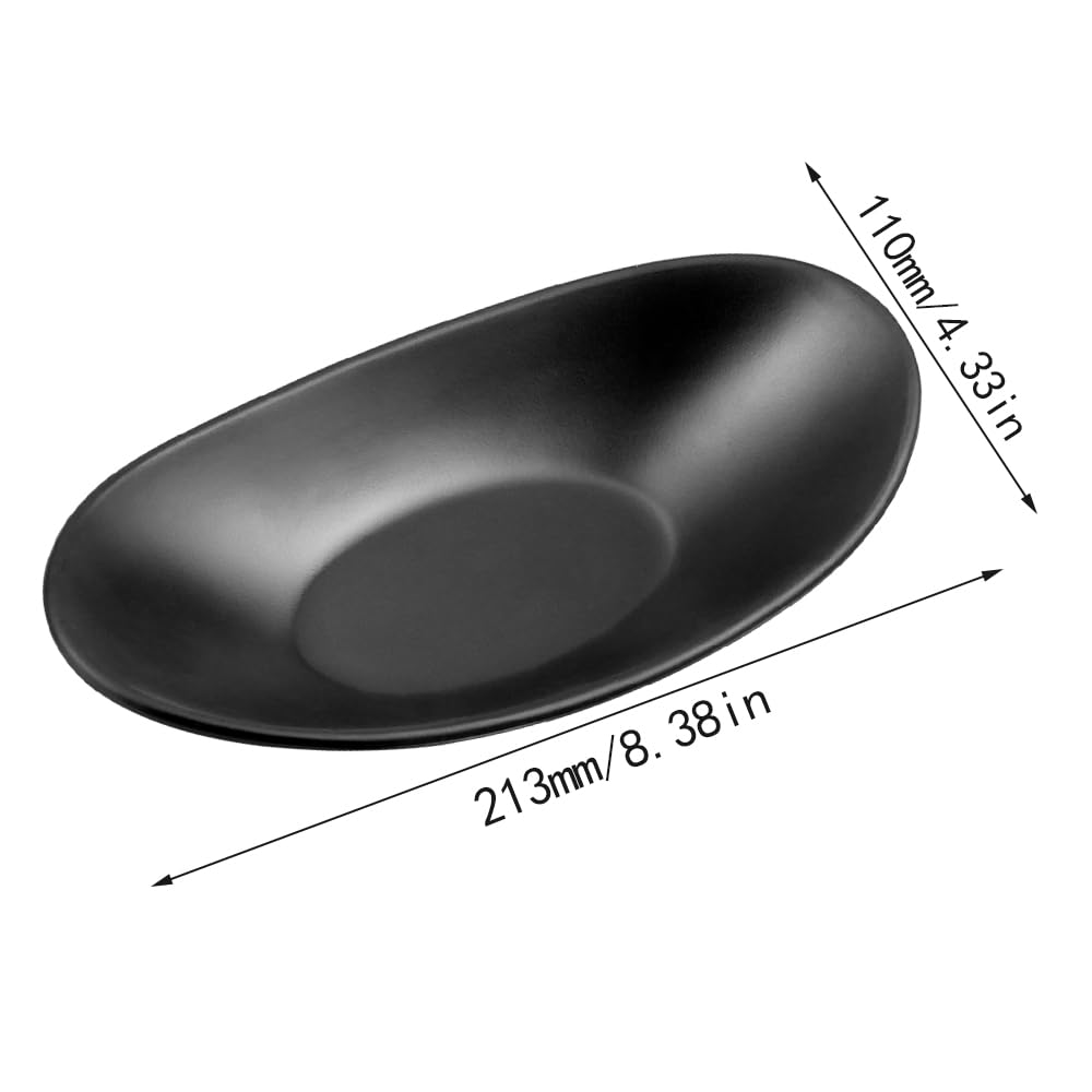 2 pièces plateau à bijoux plateau de poche vide ovale noir réutilisable table d'entrée 2 pièces plateau à bijoux plateau de poche vide ovale noir réutilisable table d'entrée