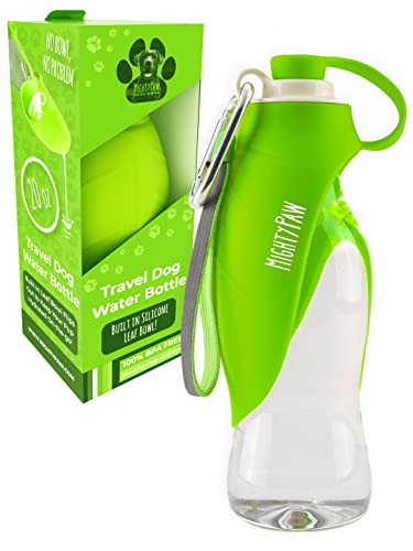 Mighty Paw Reise Hund Wasserflasche,Tragbarer Hund Wasserflasche Spender, Haustier Wasserflasche für Hunde, Hund Reise Wasserflasche, Reise Wassernapf für Hunde, Hund Wasserflasche Cover