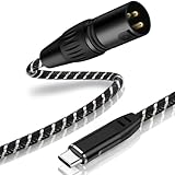 USB C to XLR ケーブル,3M タイプc to XLR オス変換アダプタ,USB Type C -XL R オ ス出力ステレオ ケーブル アンプ、スピーカー、ミキサー コンソールなど用（音声録音には対応しておりません）