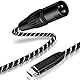 NCGGY USB C auf XLR Audiokabel,2M Type C auf XLR Male Output Stereo Kabel,für Verstärker, Lautsprecher, Mischpult etc（Keine Aufnahmeunterstützung）