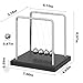 SEVNPRIME 5 Large Beads Newton's Cradle Balance Balls Desk Toys Office Decorations with Black Wooden Base Desk Balance Balls Fun Science Physics Toys for Office/Bedroom/Living Room