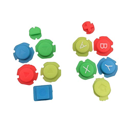 Juleyaing 交換用 DIY 任天堂スイッチコントローラーボタン Nintendo Switch Joy-Con用 - カラフル ABXY 方向ボタン 左&右 軽量